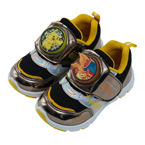 直邮Pokémon寶可夢童鞋皮卡電燈休閒鞋儿童运动鞋春秋发光鞋透气