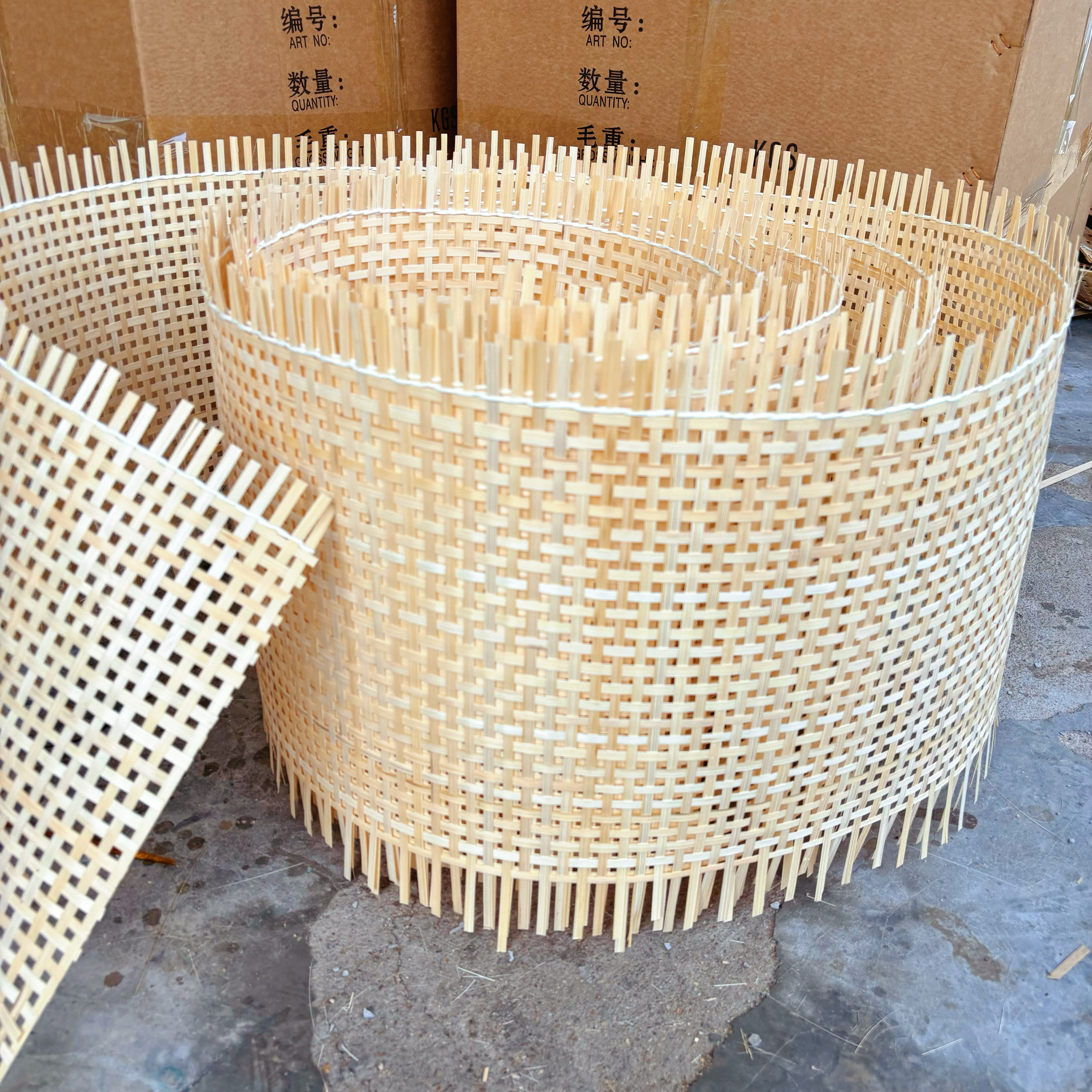 竹编手工编织竹席笪适用于手工艺术室内装修婚庆场地装饰挂饰