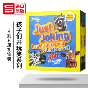 6册礼盒装 Joking Loud Out 英文原版 英文版 孩子们开玩笑系列 Laugh 国家地理儿童 Set 书籍 进口英语原版 Collector Just
