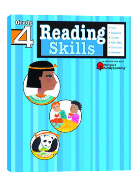 Harcourt Family Learing Reading Skills Grade 4 哈考特美国小学英语阅读技巧四年级 英文原版儿童教辅 进口书籍