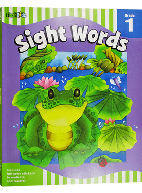 Flash Kids 常见词练习册一年级 Sight Words Grade 1 英文原版小学教材教辅家庭练习册 进口英语词汇学习书籍