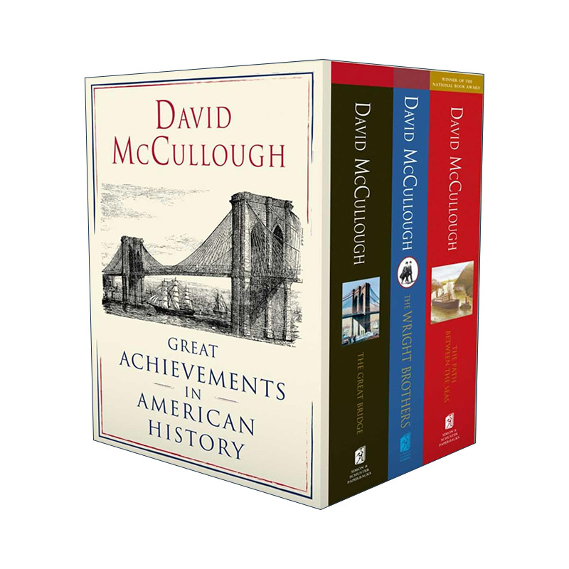 英文原版 Great Achievements in American History 美国历史的伟大成就3册盒装 大卫麦卡洛 含悬索桥 莱特兄弟 巴拿马运河的修建