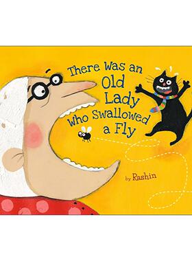 英文原版 There Was An Old Lady Who Swallowed A Fly 有个老婆婆吞了一只苍蝇 英文版 进口英语原版书籍