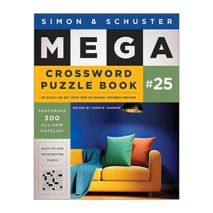 英文原版 Simon & Schuster Mega Crossword Puzzle Book #25 西蒙与舒斯特 超级纵横字谜集25 英文版 进口英语原版书籍