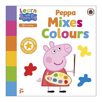 英文原版 Learn with Peppa Peppa Mixes Colours 和小猪佩奇一起学习颜色的知识 英文版 进口英语原版书籍