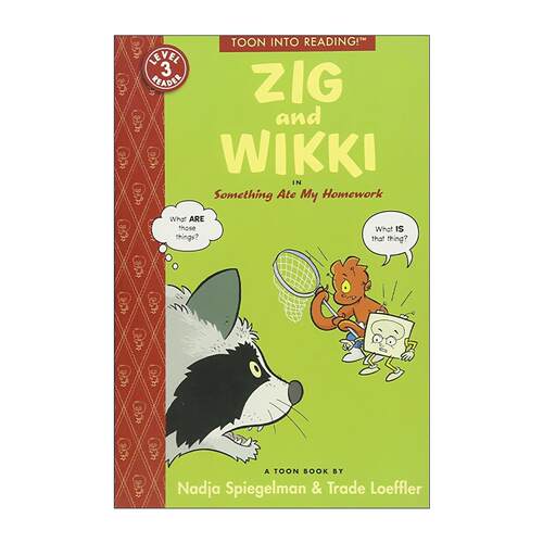 英文原版 Zig and Wikki in Something Ate My Homework Toon Books Level 3 齐格和维基系列 有什么吃掉了我的作业 儿童漫画绘本