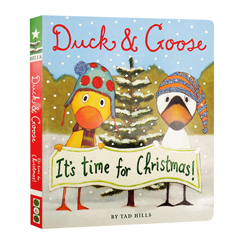 小黄鸭与小白鹅 圣诞节到了 Duck and Goose It's Time for Christmas 英文原版儿童纸板书 进口英语读物书籍