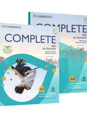 剑桥KET考试A2备考学生书套装 青少版 Complete Key for Schools Student's Book Pack A2 英文原版中学教辅
