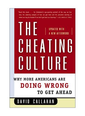 英文原版 The Cheating Culture 作弊文化 为什么越来越多的美国人为了取得成功而做错事 英文版 进口英语原版书籍