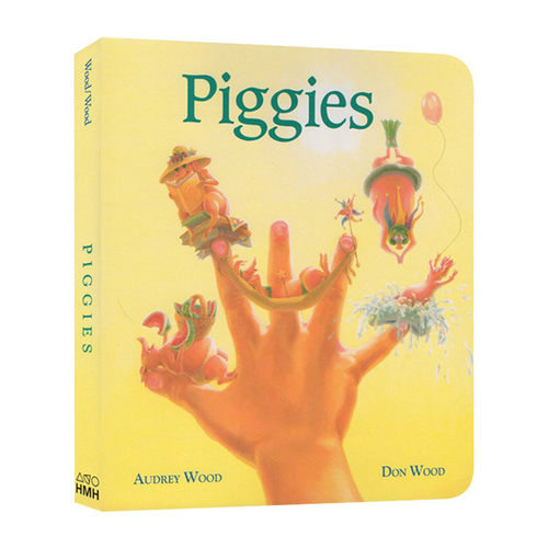 英文原版 Piggies 小猪猪 纸板书 手指游戏重复句型 吴敏兰绘本123 英文版 进口英语原版书籍