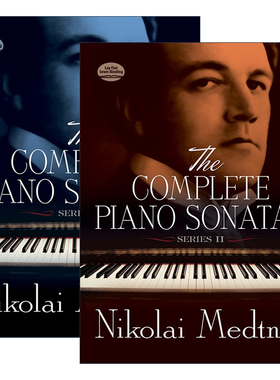 英文原版 The Complete Piano Sonatas  Series 尼古拉·梅特纳钢琴鸣奏曲全集2册 Nikolai Medtner 英文版 进口英语原版书籍