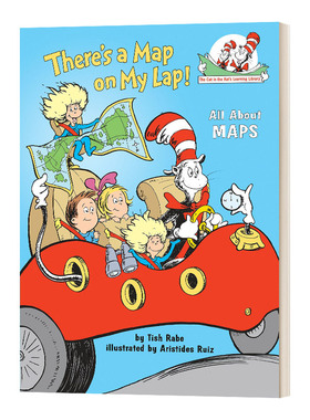 There's a Map on My Lap All about Maps 苏斯博士 戴帽子的猫图书馆 地图 英文原版儿童绘本 进口英语书籍