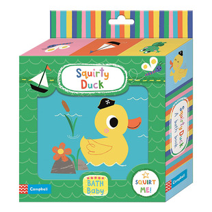 Books 进口英语绘本书籍 Duck 儿童洗澡书 英文原版 精装 Baby Book Bath Squirty 喷水鸭