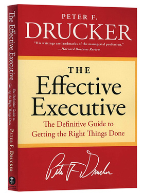 卓有成效的管理者 The Effective Executive 有效的执行 英文原版管理学进口书 Drucker 彼得德鲁克谈高效能的5个习惯