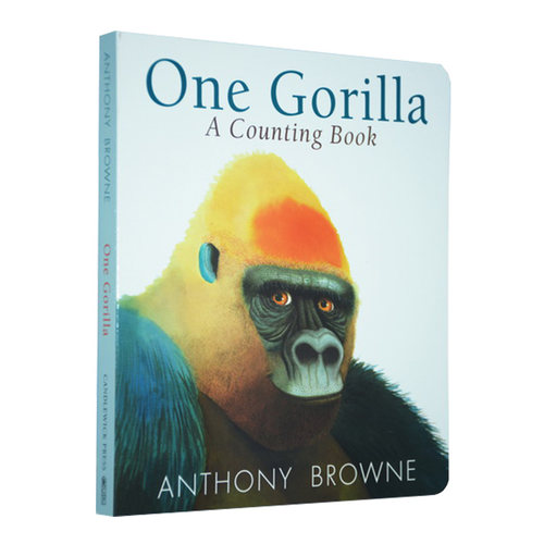 一只大猩猩数数书 One Gorilla A Counting Book 英文原版本幼儿英语启蒙纸板书 安东尼布朗 Anthony Browne 英文版进口绘书籍 - 封面