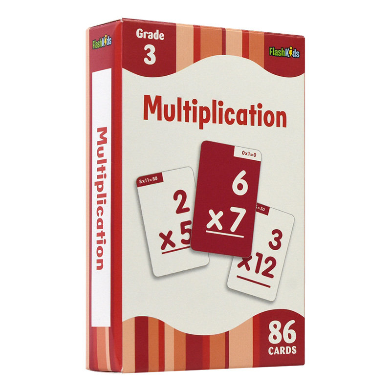 乘法运算 趣味学习闪卡 Multiplication Flash Kids Flash Cards 英文原版儿童数学运算启蒙 英文版进口英语亲子互动便携卡片