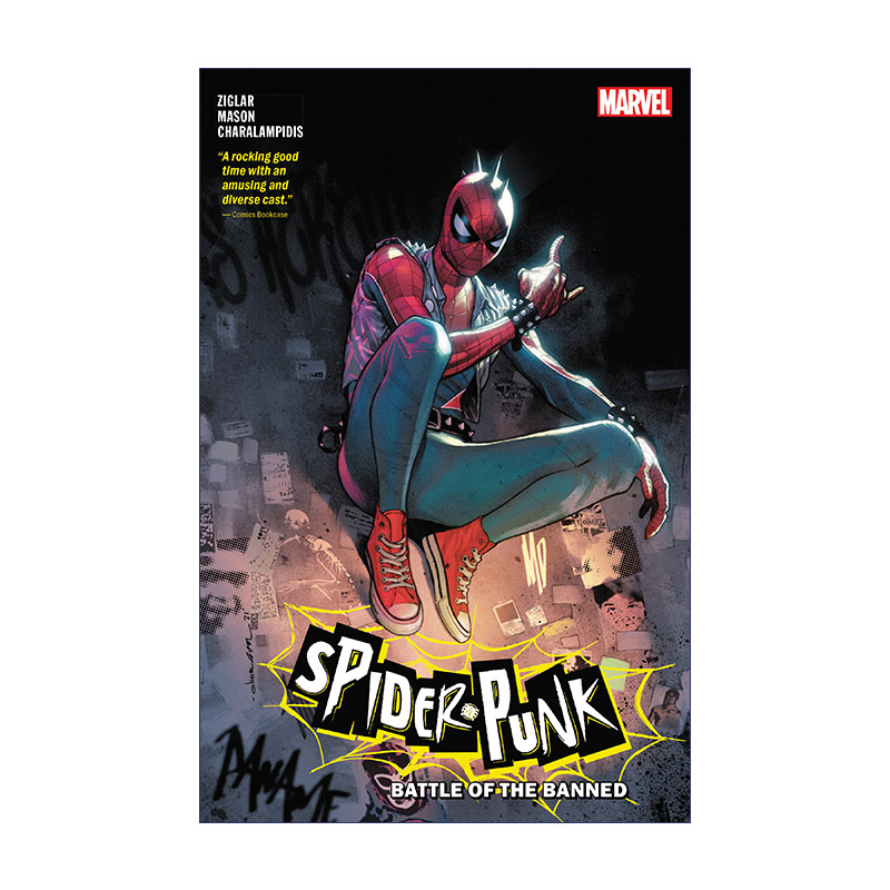 英文原版 Spider-Punk Battle of the Banned 多元宇宙之朋克蜘蛛侠 禁赛之战 漫威漫画 Cody Ziglar 英文版 进口英语原版书籍 书籍/杂志/报纸 漫画类原版书 原图主图