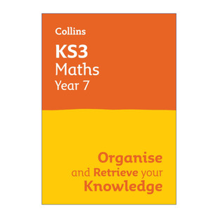 Year Retrieve 中学教辅 进口书籍 KS3 Maths Organise 柯林斯英国初中数学复习册七年级 Your Knowledge 英文原版 and Collins