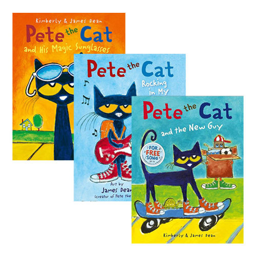 皮特猫故事书3本套装 Pete the Cat Rocking in My School Shoes 英文原版绘本 吴敏兰推荐书单 英文版进口儿童英语故事图画书