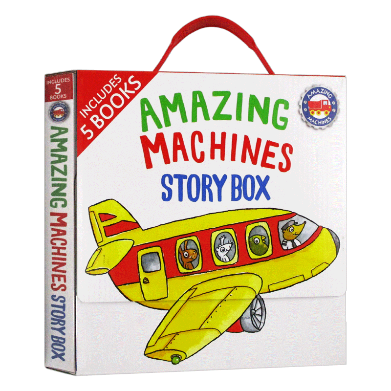 神奇的机器5本故事书盒装 英文原版 Amazing Machines Story Box 5 Paperbacks in a Carry Case 3-5岁儿童启蒙读物 进口英语书籍