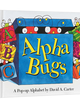 ABC26个字母 3d立体书 Alpha Bugs A Pop Up Awesome Alphabet David Carter's Bug A to Z 神奇动态小虫虫 英文版儿童立体书