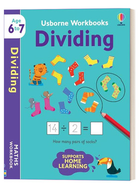 尤斯伯恩除法练习册6-7岁 Usborne Workbooks Dividing 6-7 英文原版小学教辅 进口英语学习书籍