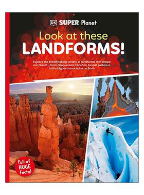 英文原版 DK Super Planet Look at these Landforms 超级星球 地貌 深海 高原和山脉 儿童自然科学科普百科读物 全彩插图 进口