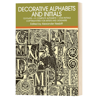 装饰字母和首字母 Decorative Alphabets and Initials 英文原版艺术字体设计读物 装饰字母指南 英文版
