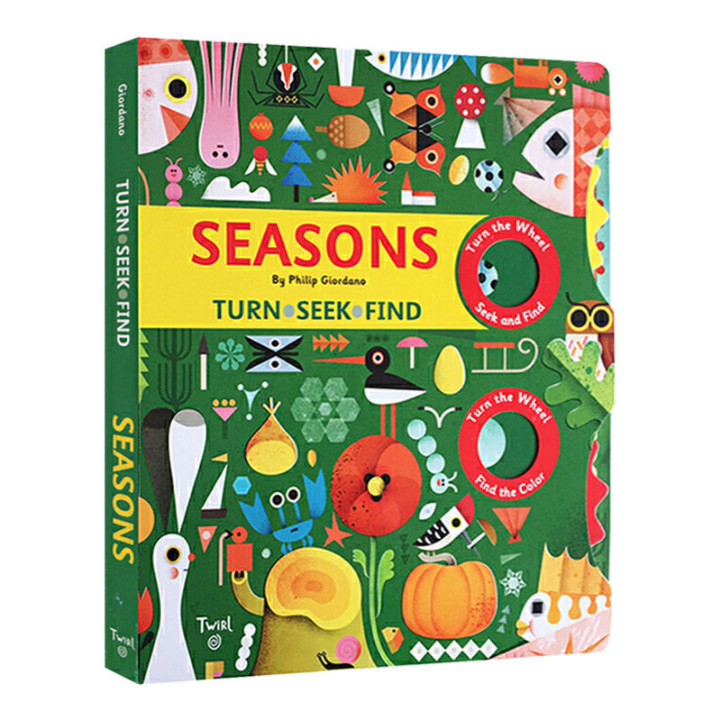 seasons 四季变化 纸板操作游戏书 英文原版儿童科普认知启蒙绘本