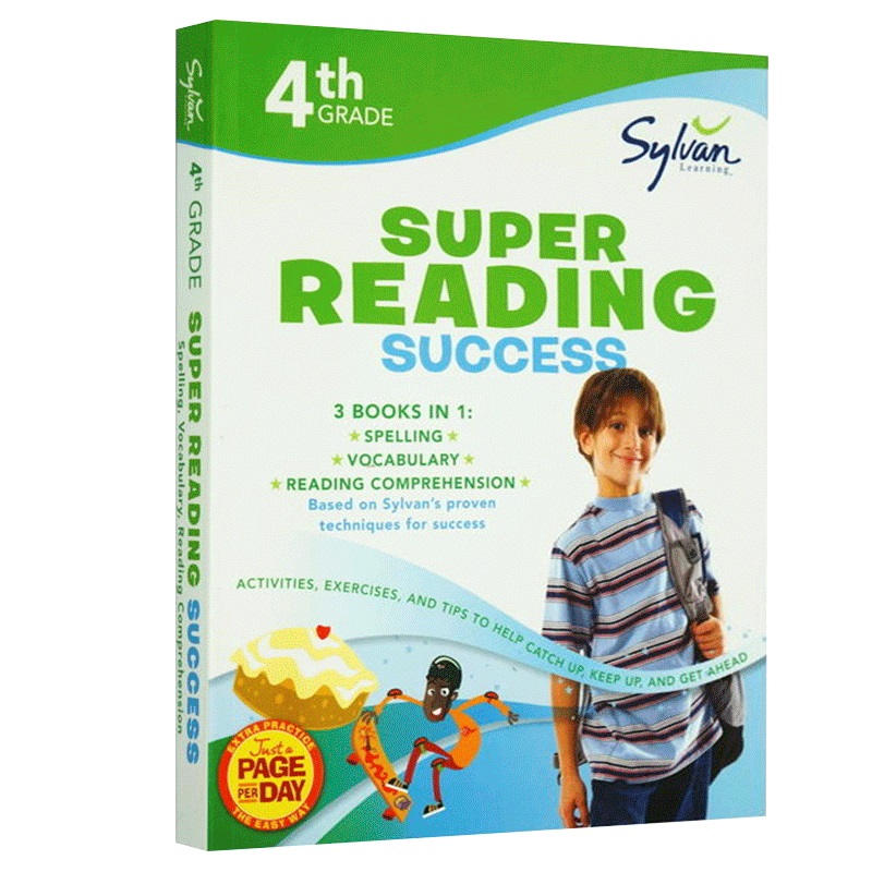 美国小学四年级练习册 Fourth Grade Super Reading Success 英语拼写+词汇+阅读理解 英文原版小学教辅 进口英语书籍