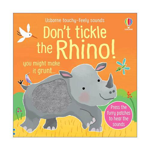 英文原版 Don't Tickle the Rhino 别给犀牛挠痒痒 儿童趣味互动发声纸板书 英文版 进口英语原版书籍