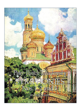 英文原版 Symphonies Nos.1 2 and 3 in Full Score 柴可夫斯基第1 2 3号交响曲全谱 英文版 进口英语原版书籍