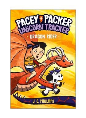 英文原版 Pacey Packer Unicorn Tracker 4 Dragon Rider 佩西帕克 独角兽追踪者系列4 漫画 英文版 进口英语原版书籍