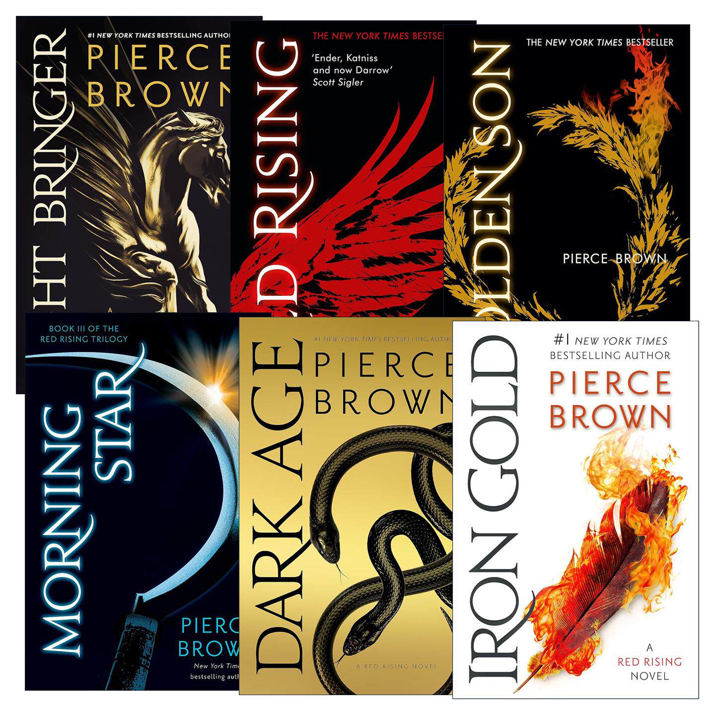 英文原版小说 Red Rising Series 火星崛起系列1-6册 皮尔斯布朗 Pierce Brown 英文原版 进口英语原版书籍