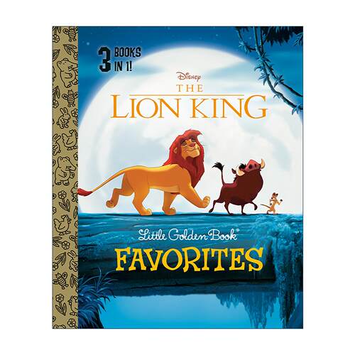 英文原版 The Lion King Little Golden Book Favorites 迪士尼狮子王经典故事三合一 兰登书屋精装小金书 同名电影上映30周年纪念