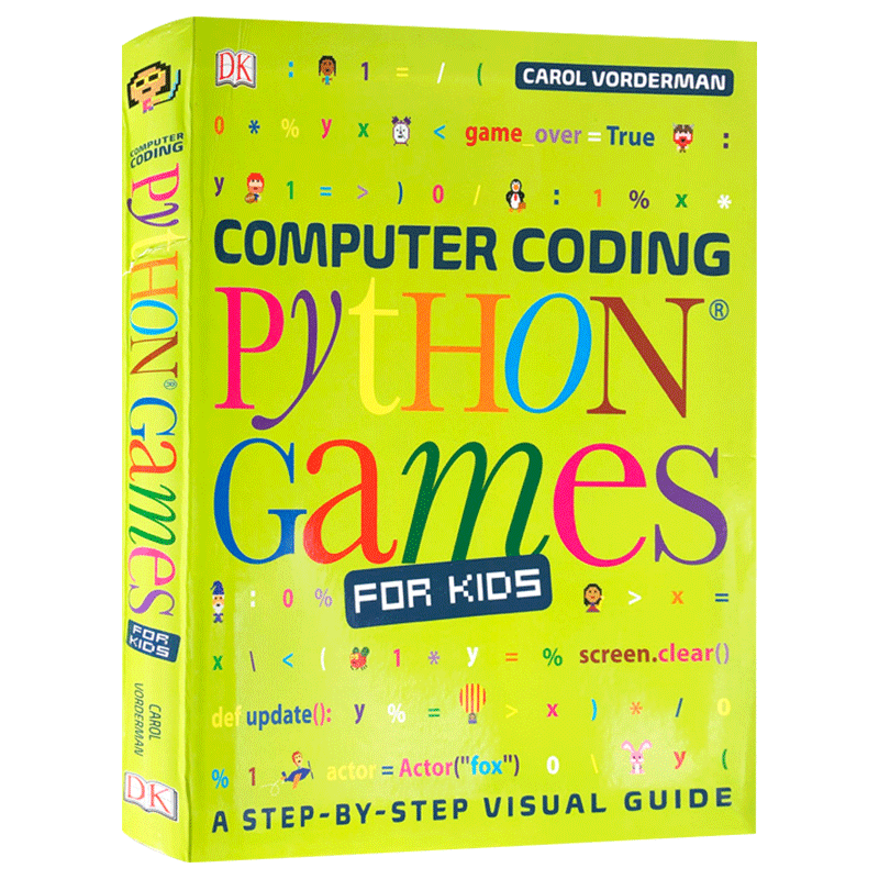DK图解儿童编程 用Python写游戏 Computer Coding Python Games for Kids 儿童编程语言学习系列 全彩版 英文原版英英词典书籍