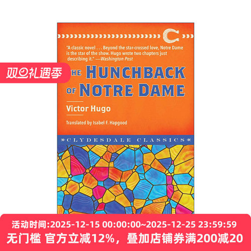 英文原版 The Hunchback of Notre Dame 巴黎圣母院 巴黎圣母院 Clydesdale Classic 英文版 进口英语原版书籍