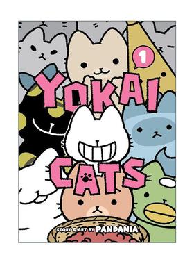 英文原版 Yokai Cats Vol.1 妖怪猫咪1 治愈搞笑漫画 从前从前有只猫 世界喵童话作者pandania 英文版 进口英语原版书籍
