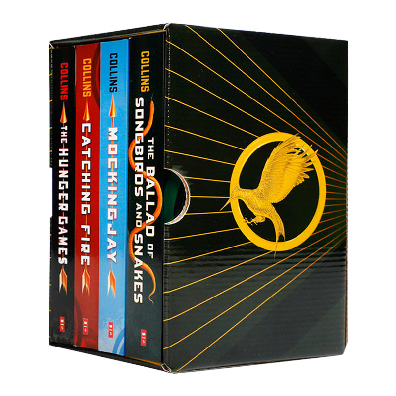 英文原版小说 饥饿游戏四部曲 Hunger Games Boxed Set 燃烧的女孩 嘲笑鸟 鸣鸟与蛇之歌 Suzanne Collins 英文版进口原版英语书籍