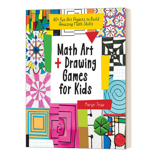 英文原版 Math Art and Drawing Games for Kids 儿童数学艺术和绘画游戏 40多个有趣的艺术项目 英文版 进口英语原版书籍
