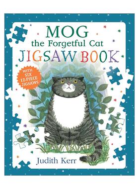 英文原版 Mog the Forgetful Cat Jigsaw Book 爱忘事的小猫格格 趣味拼图书 朱迪思?克尔经典精装绘本 英文版 进口英语原版书籍