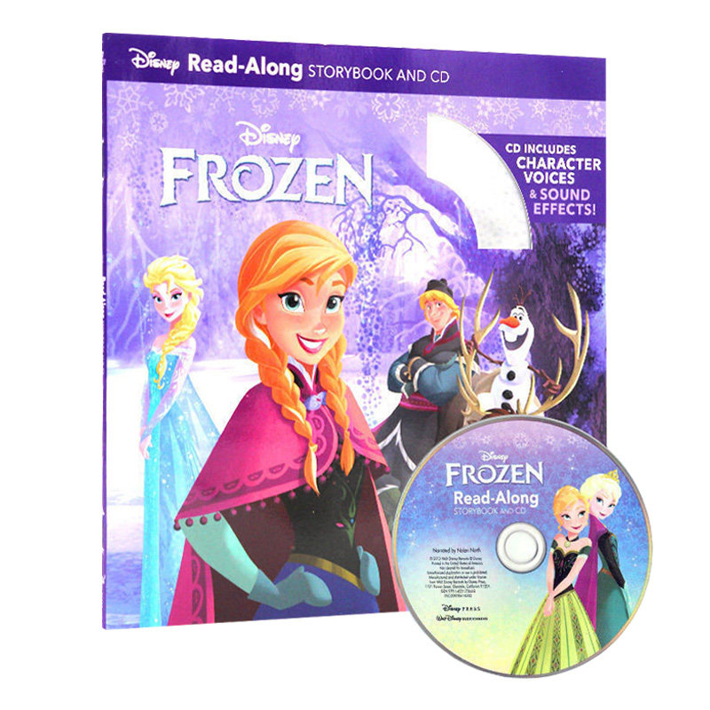 Frozen Read-Along Storybook and CD 迪士尼独立阅读系列 冰雪奇缘1 英文原版儿童有声绘本读物 进口动画故事书