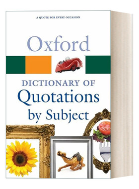 Oxford Dictionary of Quotations by Subject 牛津学科引语词典