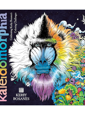 英文原版 Kaleidomorphia 万花筒 填色寻物 着色涂色书 绘本 漫画 艺术 Kerby Rosanes 英文版 进口英语原版书籍