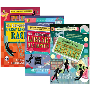 神奇图书馆系列1-3册 Escape from Mr Lemoncello's Library 英文原版国际大奖小说 青少年英语课外阅读