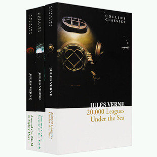 World 英文原版 Around 儒勒凡尔纳科幻小说3册套装 英文版 海底两万里 Days 八十天环游地球 进口书籍 地心游记 Eighty the