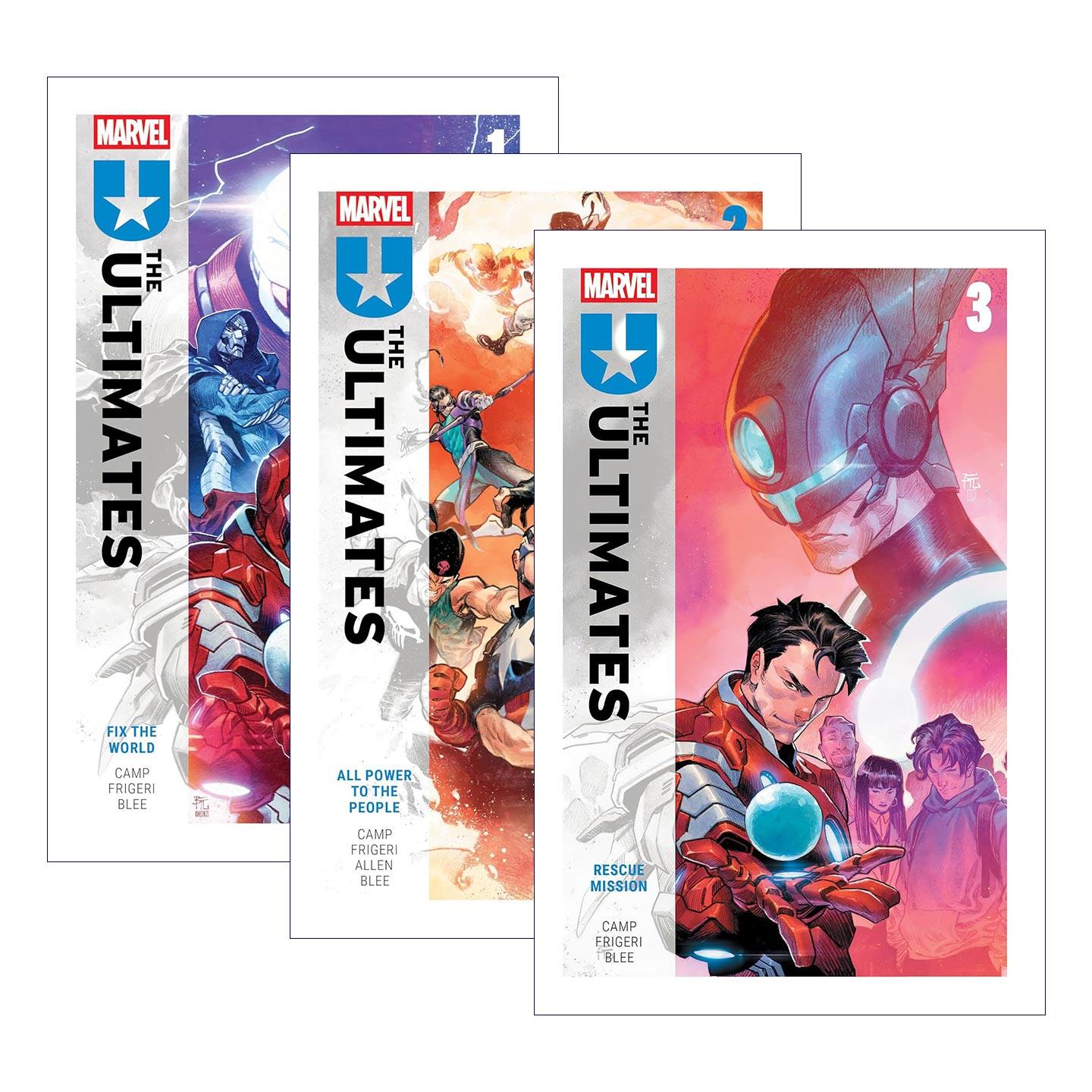 英文原版 Ultimates By Deniz Camp 终极战队系列3册 终极宇宙合集 漫威漫画 英文版 进口英语原版书籍