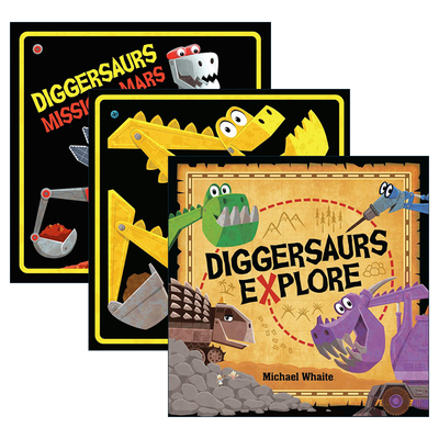 英文原版 Diggersaurs 忙碌的恐龙工程车系列3册 儿童绘本 纸板书 Michael Whaite迈克 怀特 英文版 进口英语原版书籍