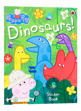 Peppa Pig Dinosaurs! Sticker Book 小猪佩奇 恐龙 贴纸书 英文原版儿童英语启蒙图画书 进口英语绘本书籍