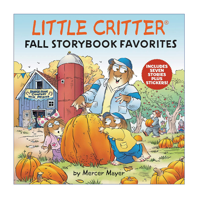 Little Critter Fall Storybook Favorites 小怪物7个故事集 精装 带贴纸 书籍/杂志/报纸 儿童读物原版书 原图主图